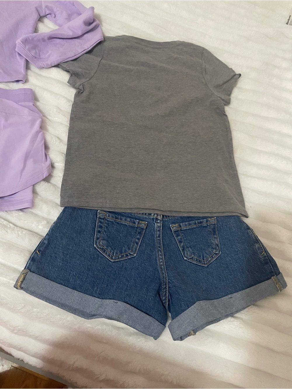 Cat & Jack and all in motions Classic Blue Denim Shorts Shorts T-shirt bundle - Picture 13 of 14